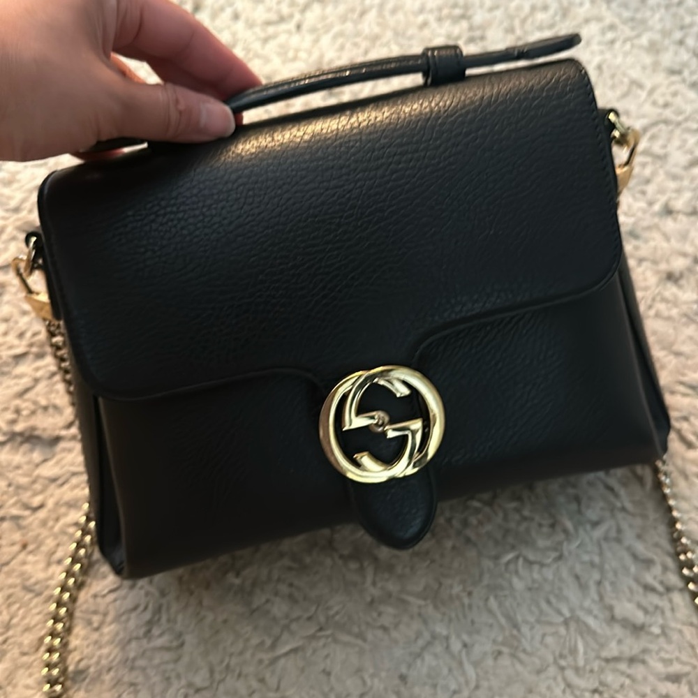 ❌SOLD❌Gucci Interlocking Flap Tote Bag with Chain Shoulder Bag - Picture 3 of 16